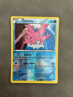 Corsola 36/146 2014 XY Base Set Pokemon Card Reverse Holo Uncommon - Image 1