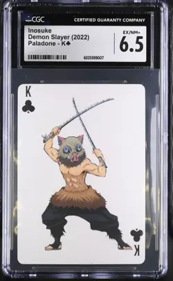 Demon Slayer Playing Card - Inosuke Hashibira (King of Clubs) CGC 6.5 - Image 1