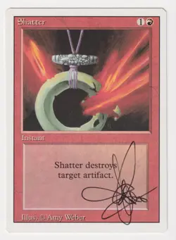 Signed Shatter MP Revised Edition Artist Amy Weber 1994 WOTC MTG Magic Vintage! - Image 1