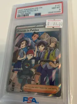 POKEMON 2025 Prismatic Evol. Ultra Rare Trainer FRIENDS IN PALDEA #137 PSA 8 - Image 1