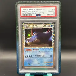 2009 Pokemon Japanese Feraligatr Holo HeartGold Collection 1st Edition PSA 10 - Image 1
