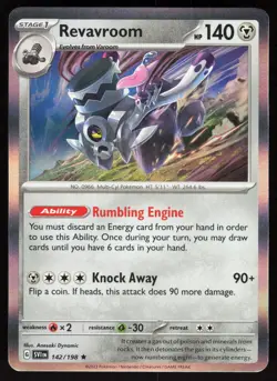 Revavroom 142/198 Rare Scarlet & Violet Pokemon Holo Near Mint - Image 1