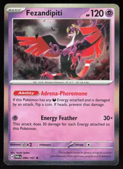 Fezandipiti 096/167 Rare Twilight Masquerade Pokemon Holo Near Mint - Image 1