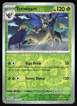 Trevenant 013/167 Common Twilight Masquerade Pokemon Reverse Holo Near Mint - Image 1