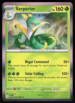 Serperior 006/088 Rare Perfect Order Pokemon Holo Near Mint - Image 1