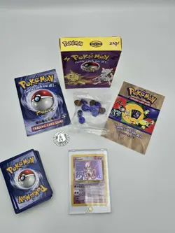 Pokemon Zap Theme Deck WOTC 1999 Complete Deck w/ All Extras w/ Mewtwo Open Box - Image 2