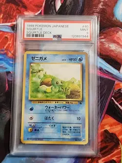 1999 Pokemon Japanese Squirtle #40 Squirtle Deck PSA 9 - Image 1