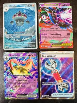 Pokemon Lot of 4 Chaos Rising Claydol, Floette, Tool Scrapper - Image 1