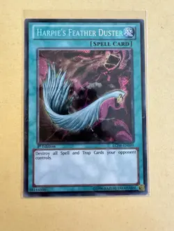 Yu-Gi-Oh! TCG Harpie’s Feather Duster LCJW-EN099 1st Edition Secret Rare NM - Image 1