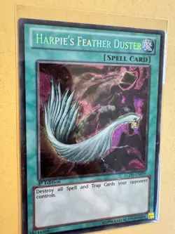 Yu-Gi-Oh! TCG Harpie’s Feather Duster LCJW-EN099 1st Edition Secret Rare NM - Image 3