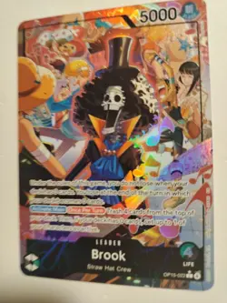 One Piece Brook OP15-022 Alternate Art Leader Holo Straw Hat Crew - Image 2