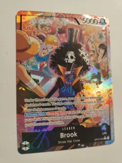 One Piece Brook OP15-022 Alternate Art Leader Holo Straw Hat Crew - Image 3