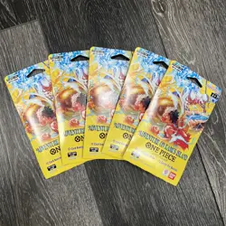 LOT Of 5 One Piece TCG OP15-EB04 Sleeved Booster Packs English Sealed Shipped - Image 1