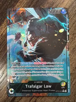 One Piece CCG Trafalgar Law OP10-022 Leader Alt Art English Edition Near Mint - Image 1