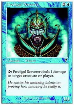 [1x] Prodigal Sorcerer - Foil Heavy Play, English Seventh Edition MTG Magic - Image 1