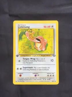 Pokemon Cards: Jungle 1st Edition Uncommon: Lickitung 38/64 - Image 1