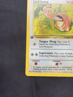 Pokemon Cards: Jungle 1st Edition Uncommon: Lickitung 38/64 - Image 5