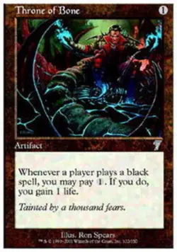 [1x] Throne of Bone - Foil Slight Play, English Seventh Edition MTG Magic - Image 1