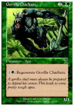 [1x] Gorilla Chieftain - Foil Slight Play, English Seventh Edition MTG Magic - Image 1