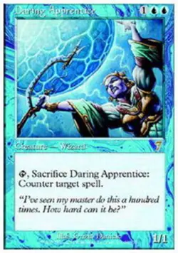 [1x] Daring Apprentice - Foil Slight Play, English Seventh Edition MTG Magic - Image 1