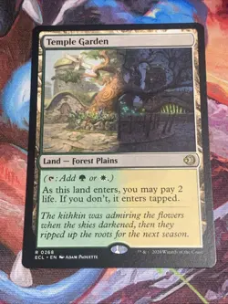 MTG Magic: The Gathering - Temple Garden - Lorwyn Eclipsed Rare Land Mint - Image 1