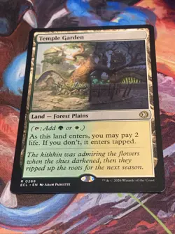 MTG Magic: The Gathering - Temple Garden - Lorwyn Eclipsed Rare Land Mint - Image 4