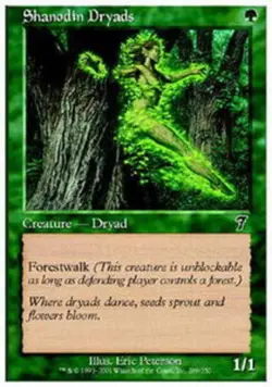 [1x] Shanodin Dryads - Foil Near Mint, English Seventh Edition MTG Magic - Image 1