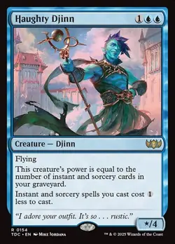 Haughty Djinn TDC 154 Rare MTG - Image 1