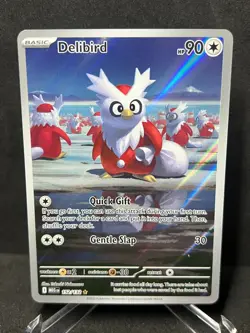 Pokemon Delibird Mega Evolution 152/132 Illustration Rare Holo Near Mint - Image 1