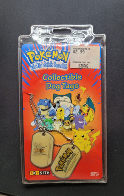Vintage 1999 Pokemon Dog Tags Beedrill Collectible New Sealed Dogtags - Image 1