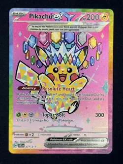 Pokemon Pikachu EX 277/217 ASCENDED HEROES SIR - Image 1
