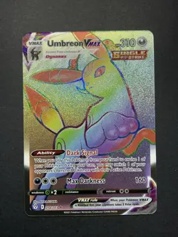 Pokemon Umbreon VMAX Rainbow Secret Rare 214/203 Evolving Skies - Image 1