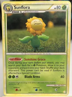 Sunflora Pokemon HeartGold & SoulSilver 2010 NM - Image 1
