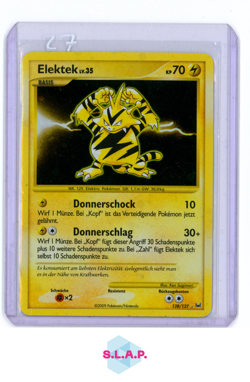 ELECTABUZZ LV.35 POKEMON 128/127 2009 PLATINUM SECRET RARE GERMAN - Image 1