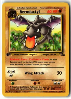 Aerodactyl ⭐ 16/62 1st Edition Rare Fossil 1999 Vintage WOTC Pokemon NM - Image 1