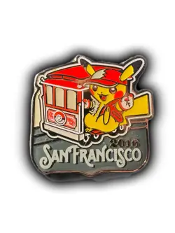 Pikachu San Francisco World Championships Pokemon Pin Badge Metal 2016 Enamel - Image 1