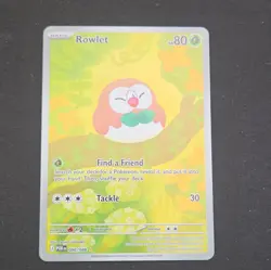 Rowlet 090/088 PAR Illustration Rare Holo Basic 80 HP Eng Pokemon TCG - Image 1