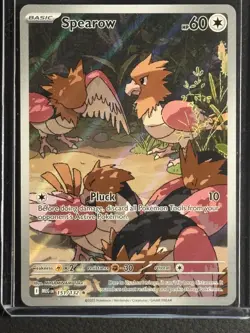 Spearow TCG: 151/132 Illustration Rare Holo ME01: Mega Evolution Pokemon NM - Image 1