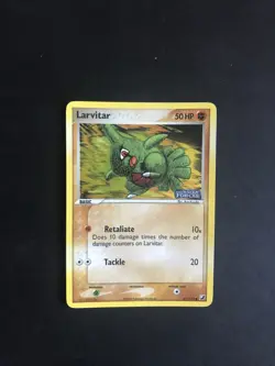 Larvitar ~ 61/115 ~ Holo Stamped ~ UNSEEN FORCES ~ LIGHT PLAY ~ Pokemon Card - Image 1