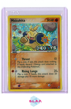 MAKUHITA POKEMON 65/107 2005 EX DEOXYS REVERSE HOLO STAMPED GERMAN - Image 1