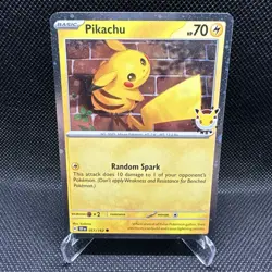 Pokemon Pikachu 051/162 Pokemon Day 2026 Stamped 30th Anniversary Cosmos Holo - Image 1