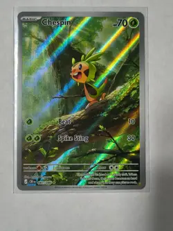 2026 POKEMON MEGA EVOLUTION CHAOS RISING CHESPIN ILLUSTRATION RARE 087/086 - Image 1