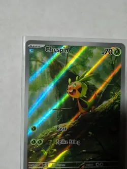 2026 POKEMON MEGA EVOLUTION CHAOS RISING CHESPIN ILLUSTRATION RARE 087/086 - Image 2