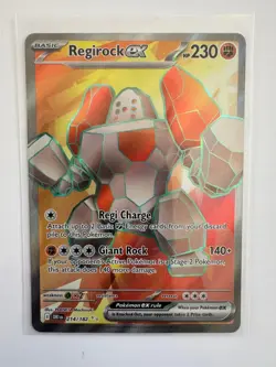 REGIROCK EX 214/182 DESTINED RIVALS ULTRA RARE POKEMON NM/M PLANETA MOCHIZUKI - Image 1