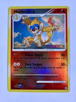 Monferno 2007 Pokemon Diamond & Pearl Burger King Promos #56/130 * Near Mint - Image 1