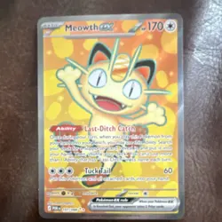Pokemon TCG Meowth EX 107/088 Foil 170HP Basic Cat Type Card Stock Holo ENG - Image 1