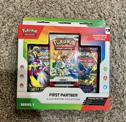 TCG Pokemon First Partner Illustration Collection Box Series 1 Pin - Image 1