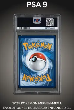 2025 Pokemon Meg EN-Mega Evolution Bulbasaur Enhanced Stamped PSA 9 #133 - Image 2