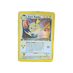Pokemon Dark Raichu Holo TCG Card 83/82 Secret Rare 1st Edition LP - Image 1