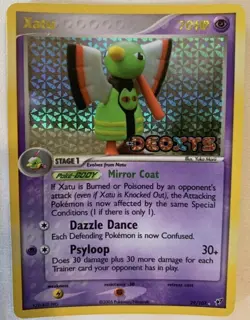 Xatu Deoxys 29/107 Reverse Holographic Pokemon Card Fermi Bubbles Grading B - Image 3